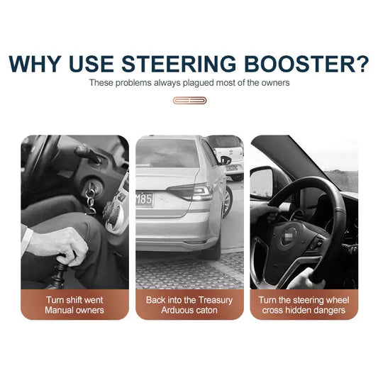 360° Steering Wheel Booster Knob Power Handle Spinner Black