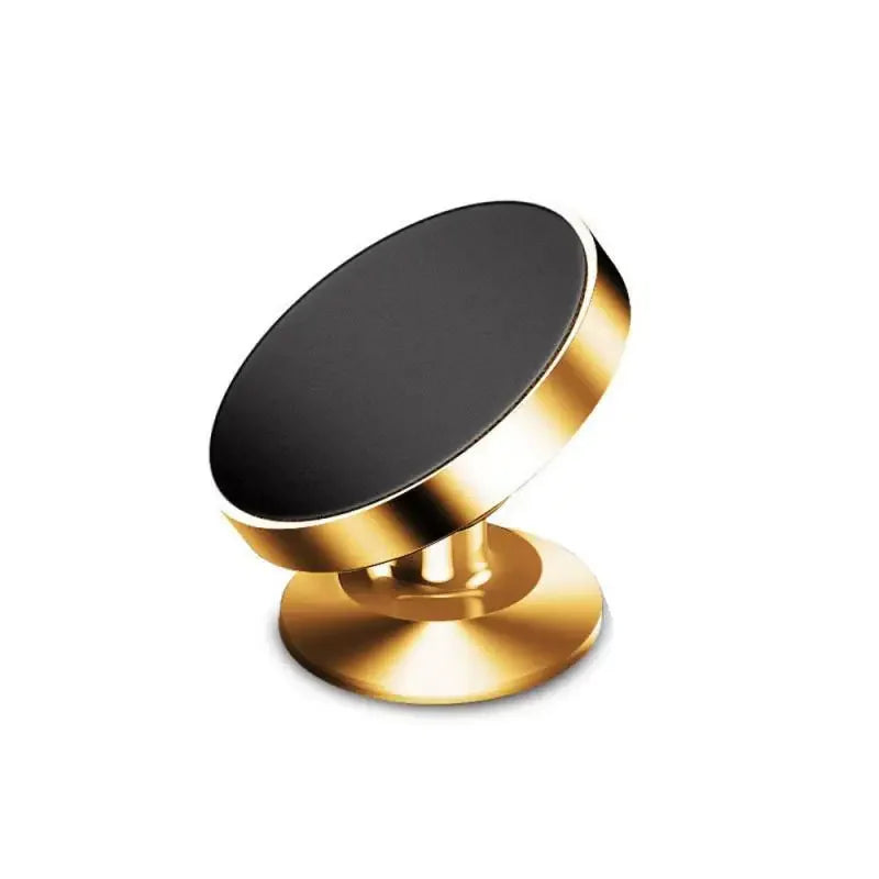 Black and gold round magnetic phone holder