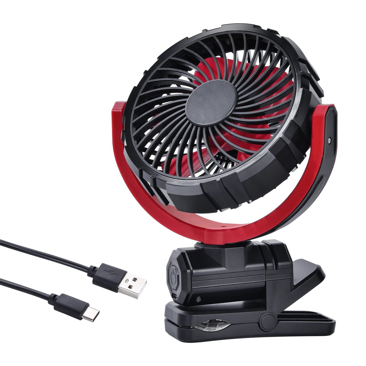 Car Cooling Clamp Fan 2000mAh USB Rechargeable Fan - Autoxmatch