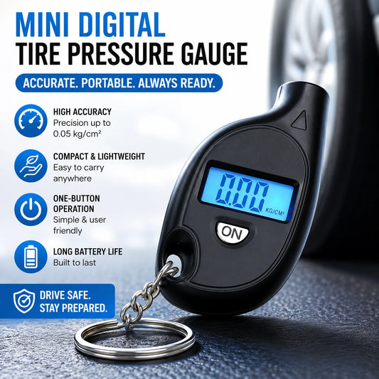 Mini Digital Tire Pressure Gauge Keychain