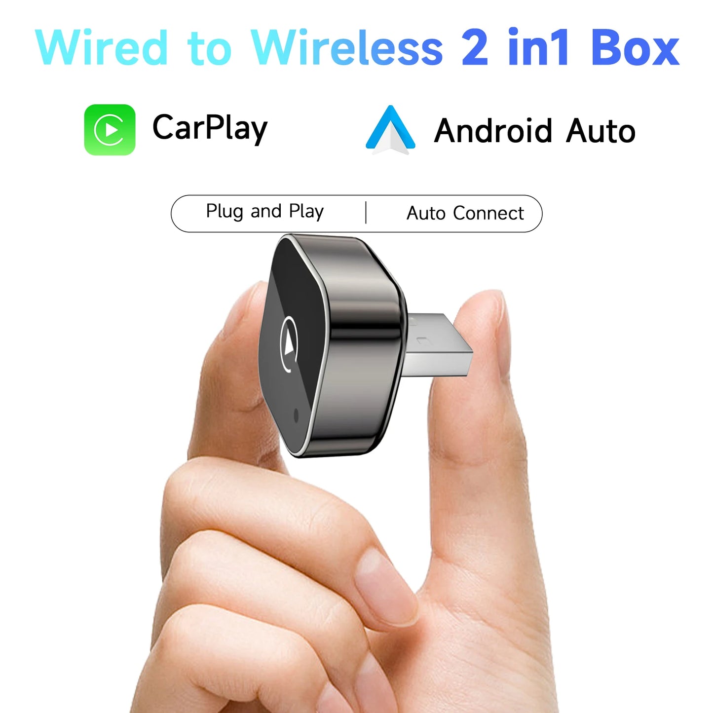 2 in 1 Wireless CarPlay Android Auto Adapter - Autoxmatch