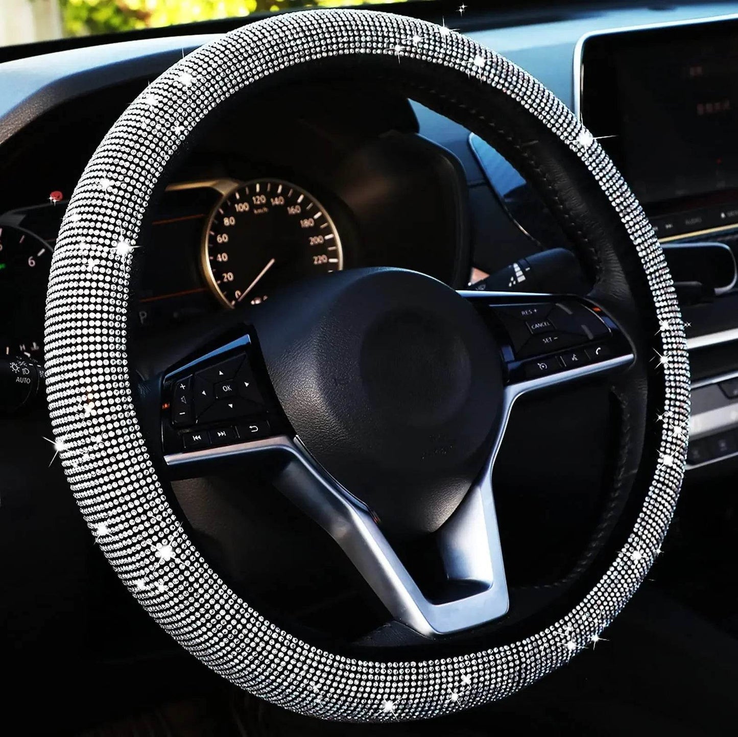 Bling Crystal Diamond Car Steering Wheel Cover - Autoxmatch