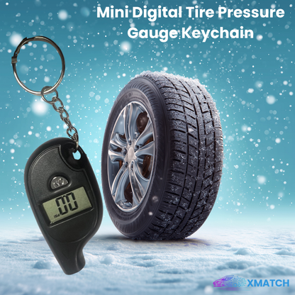 Mini Digital Tire Pressure Gauge Keychain