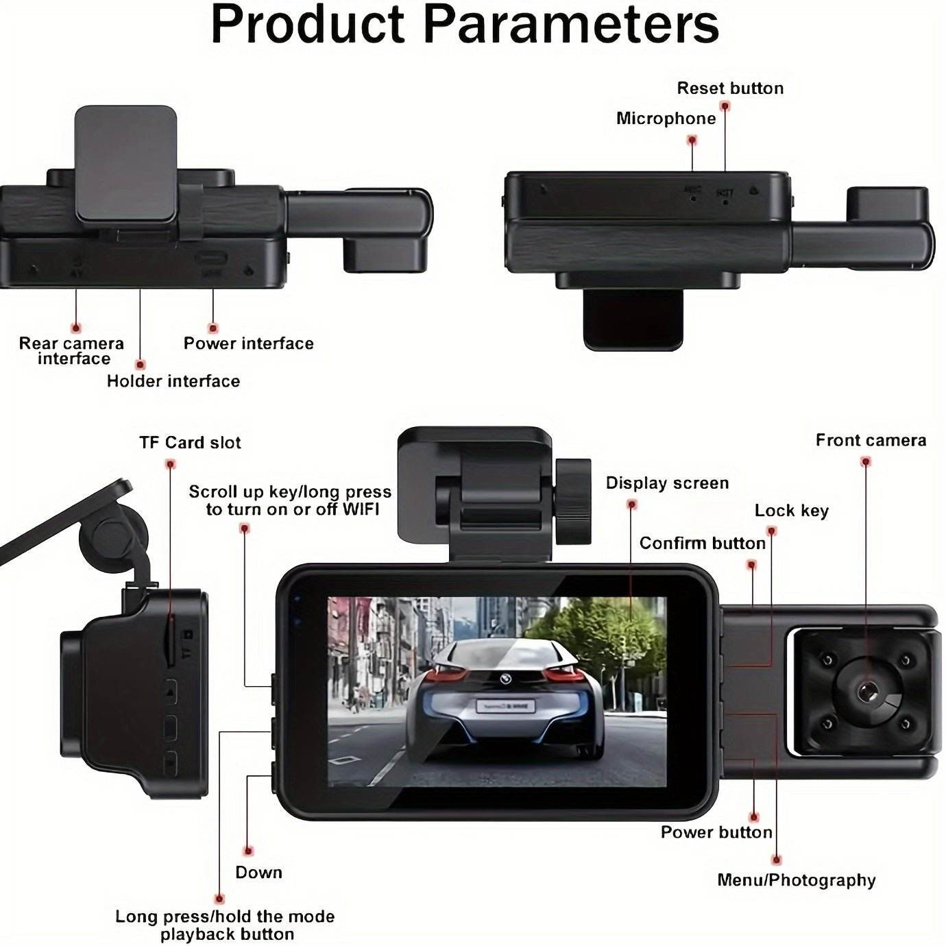 3-Channel 4K + 1080P Dashcam – Ultimate Driving Protection - Autoxmatch