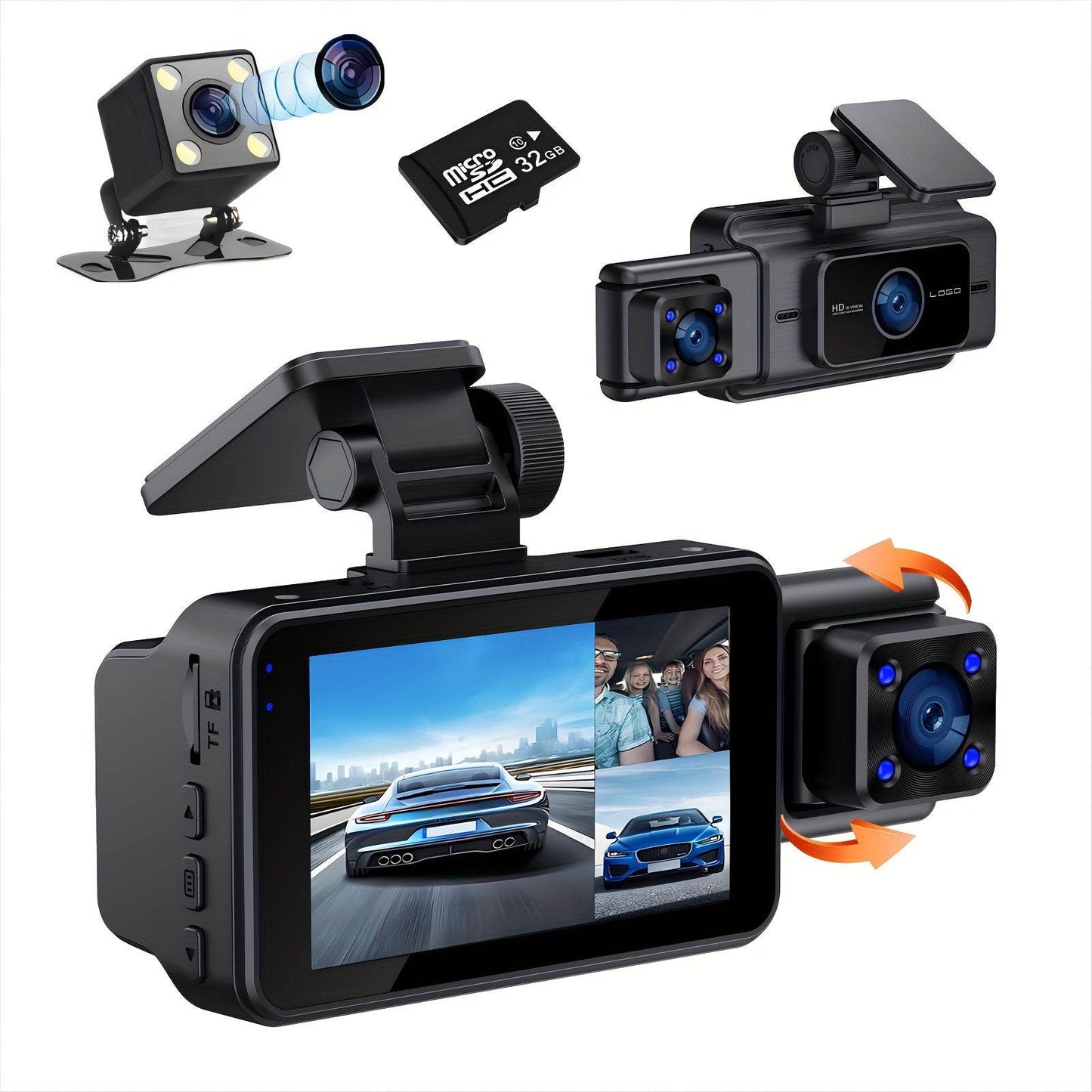 3-Channel 4K + 1080P Dashcam – Ultimate Driving Protection - Autoxmatch