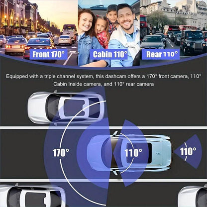 3-Channel 4K + 1080P Dashcam – Ultimate Driving Protection - Autoxmatch