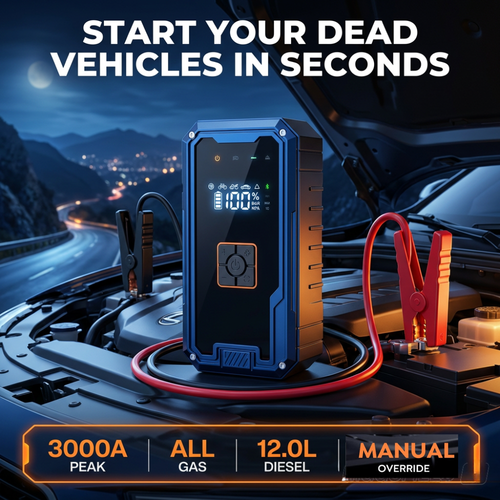 Roadside Emergency 4 in 1 Vehicle Jump Starter