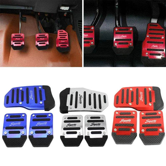 Aluminum Car non-slip Pedal Cover Set Automatic & Manual - Autoxmatch