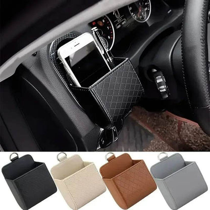 Car Air Outlet Leather Organizer Box - Autoxmatch