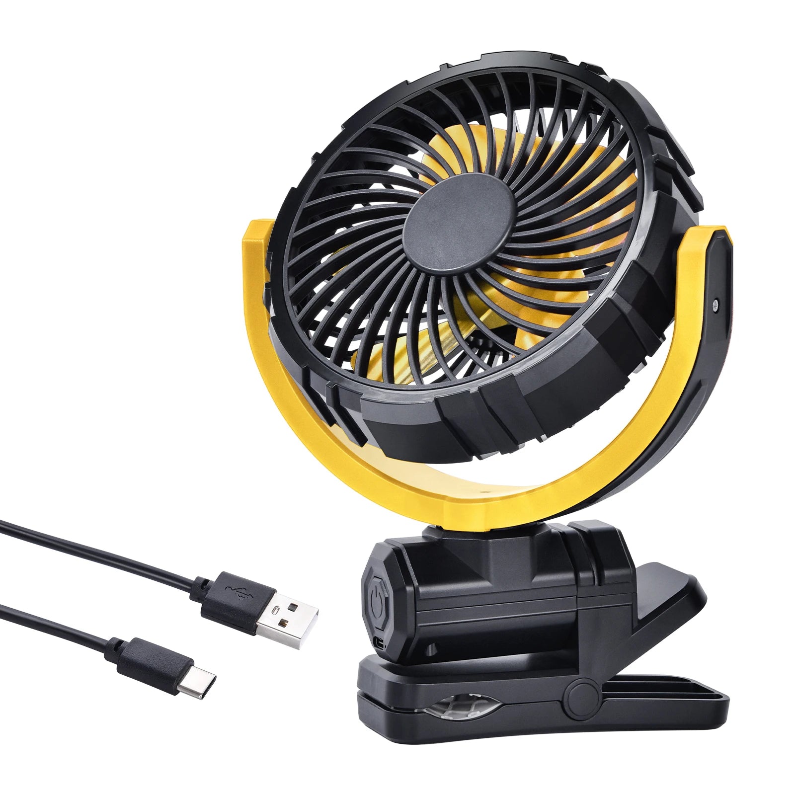 Car Cooling Clamp Fan 2000mAh USB Rechargeable Fan - Autoxmatch