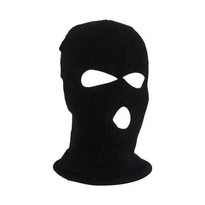 Black balaclava with face holes 
