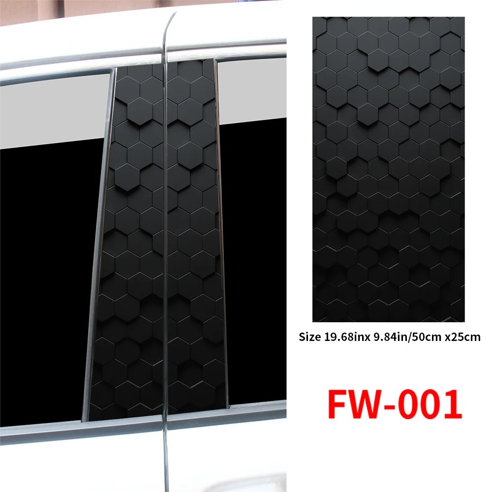 Black honeycomb patterned material with size and code information on a white background