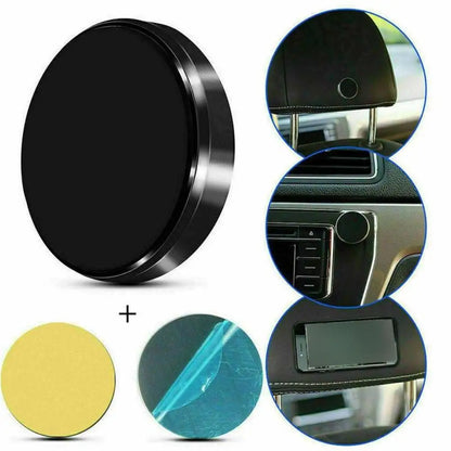 Black magnetic car mount with installation