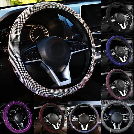 Bling Crystal Diamond Car Steering Wheel Cover - Autoxmatch