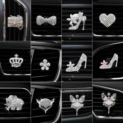 Bling Diamond Car Air Freshener Outlet Perfume Clip - Autoxmatch