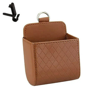 Car Air Outlet Leather Organizer Box - Autoxmatch