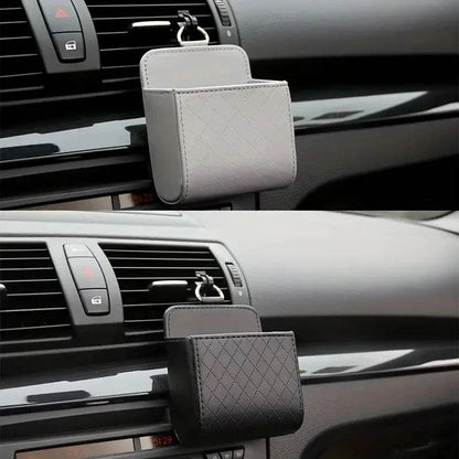 Car Air Outlet Leather Organizer Box - Autoxmatch