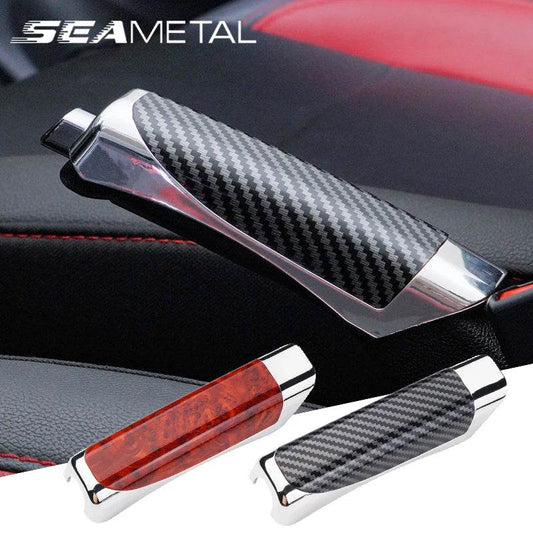 Car Carbon Fiber Handbrake Grips Protection Cover - Autoxmatch