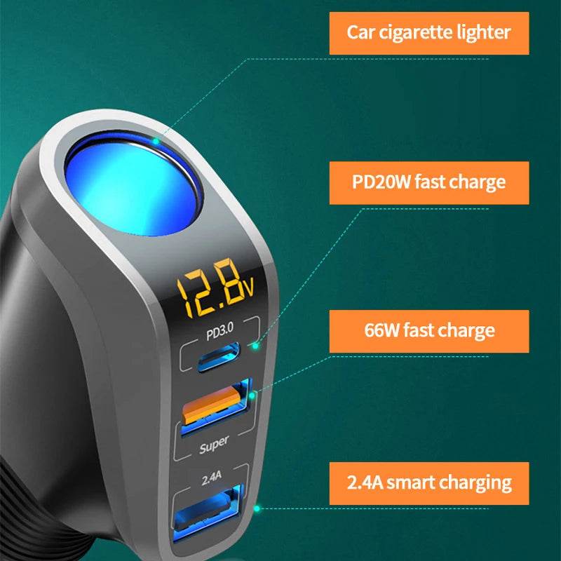 Quick Car Cigarette Lighter & Mobile Charger QC 3.0 - Autoxmatch