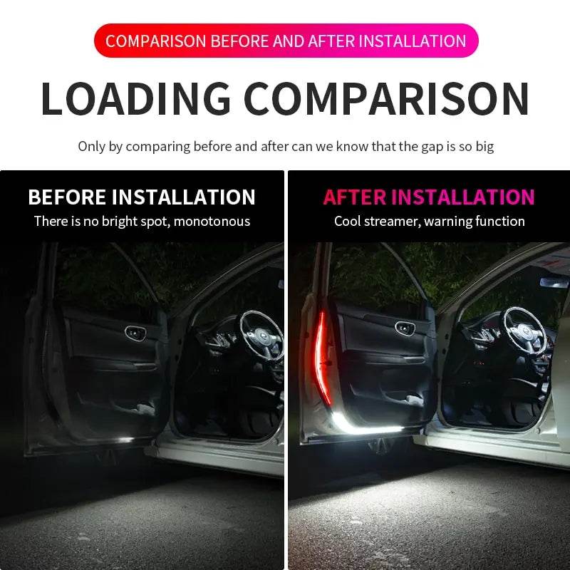 Car Door Opening LED Warning Atmosphere Light Strip 2pcs - Autoxmatch