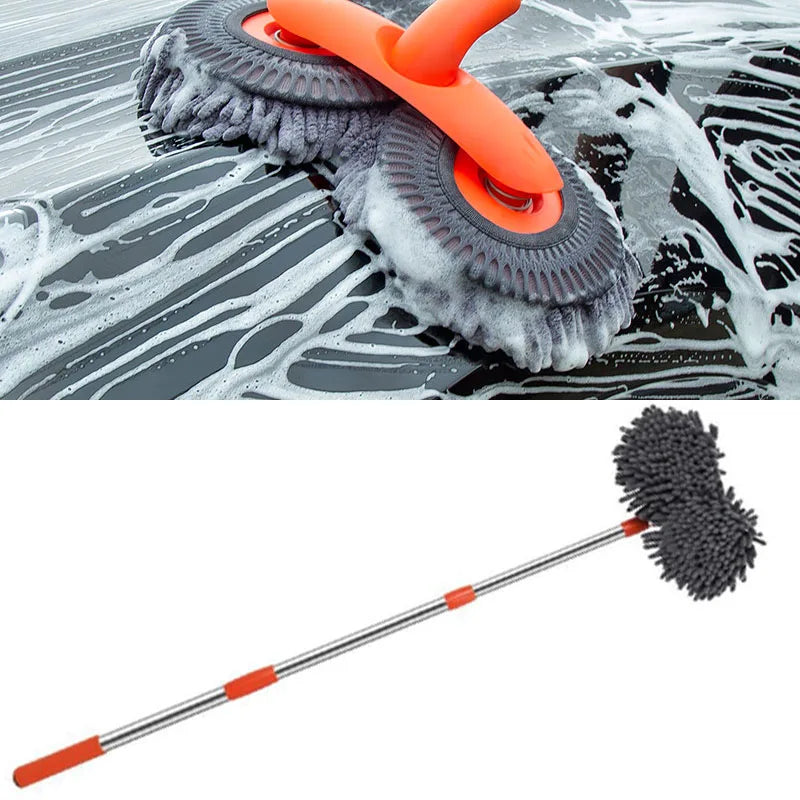 Car Mop Foam Washer Chenille Double Brush Head - Autoxmatch