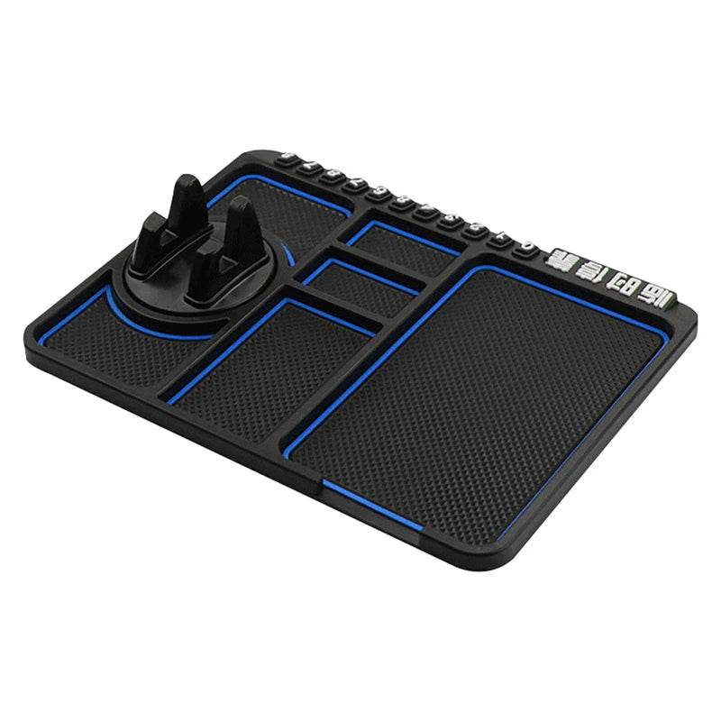 Car Parking Number Card Anti-Slip Mat with Phone mount holder - Autoxmatch