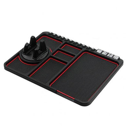 Car Parking Number Card Anti-Slip Mat with Phone mount holder - Autoxmatch