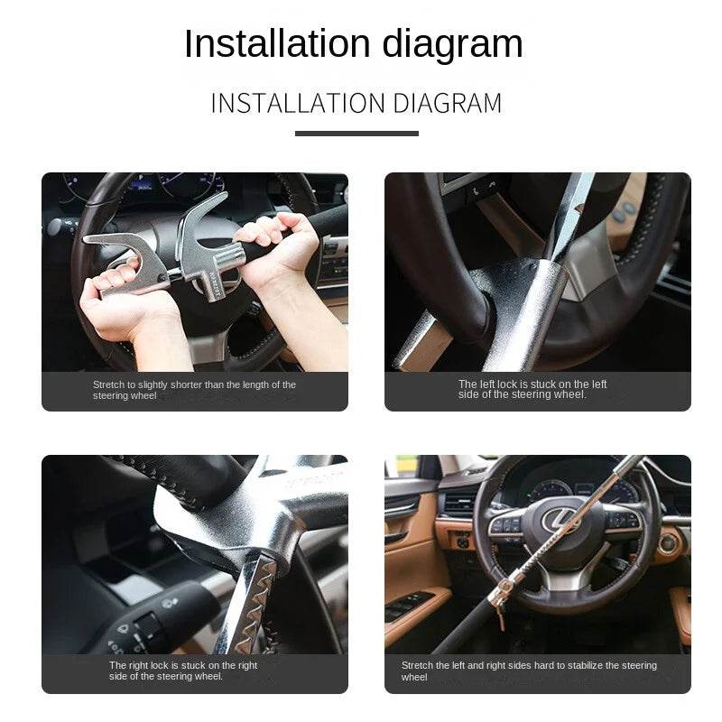 Car Steering Wheel Lock Anti-Theft Car Device - Autoxmatch