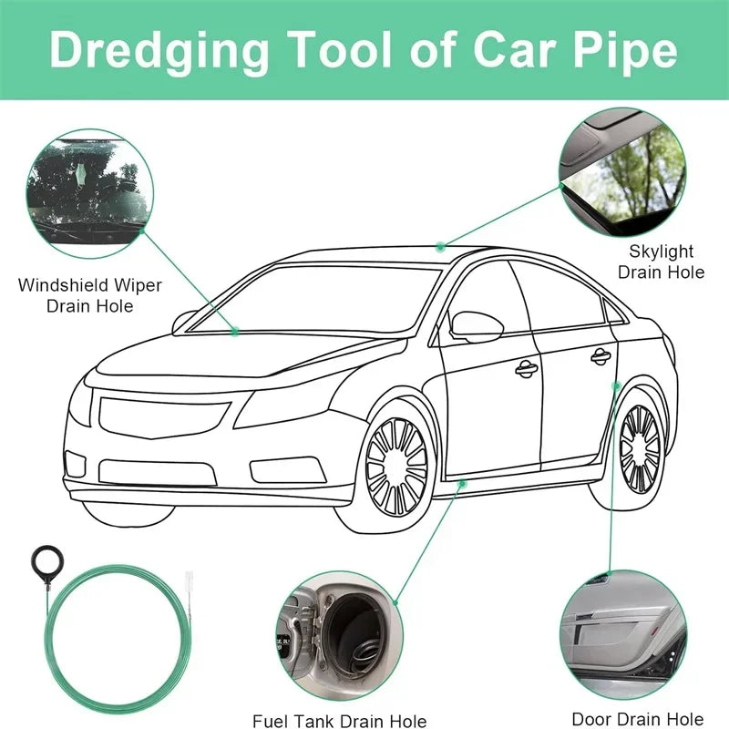 Car Sunroof Drain Cleaning Brush Dredging tool of car pipe