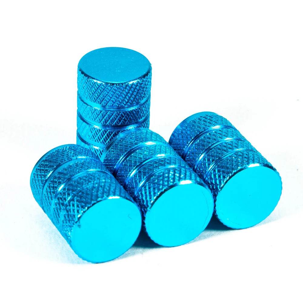 Knurling Style Car Tire Valve Stems Cap 4Pcs - Autoxmatch