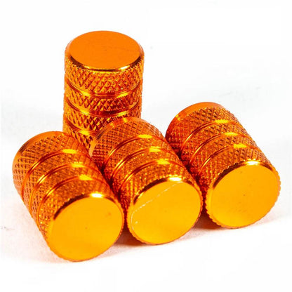 Knurling Style Car Tire Valve Stems Cap 4Pcs - Autoxmatch