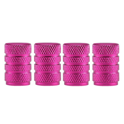 Knurling Style Car Tire Valve Stems Cap 4Pcs - Autoxmatch