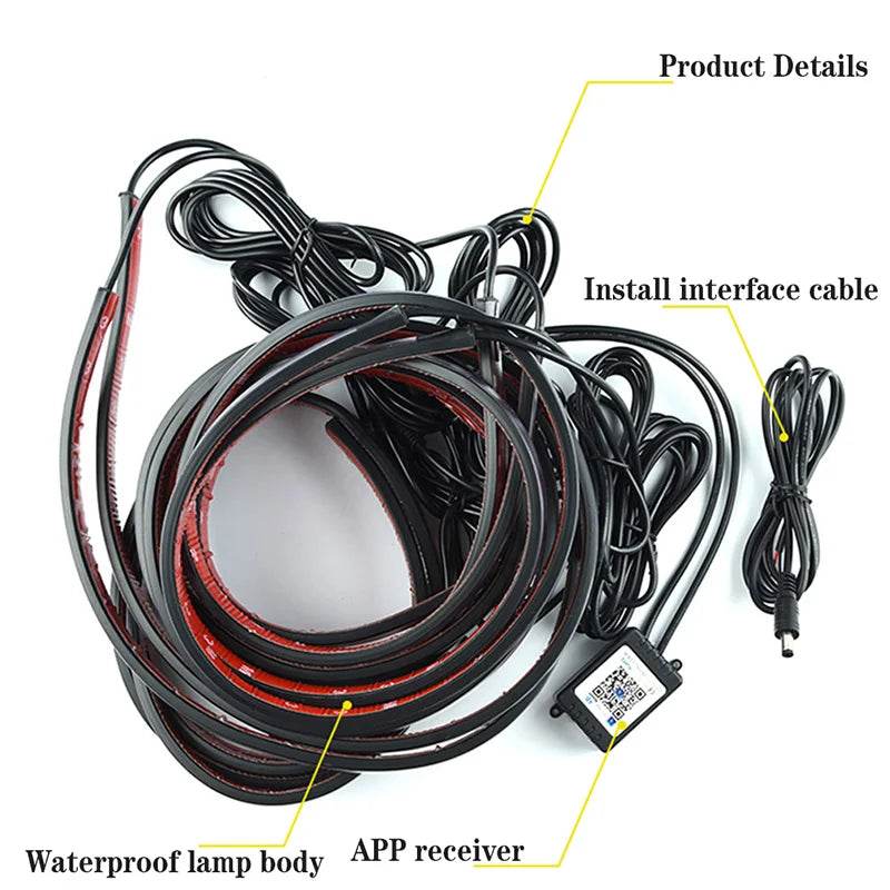 Car Underglow Neon Accent Strip Light Kit - Autoxmatch