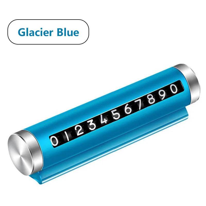 Car Universal Metal Rotate Phone Number Temporary Parking Card - Autoxmatch