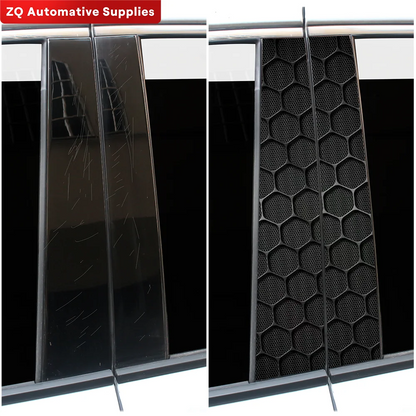 Car air filter with honeycomb design on a white background, branded 'ZQ Automotive Supplies'.