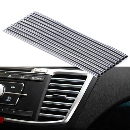 Car Interior Air Conditioner Outlet Vent Grille Chrome Decoration Strip - Autoxmatch