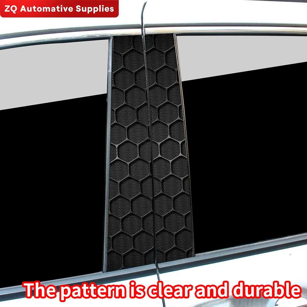 Car grille with honeycomb pattern and 'ZQ Automotive Supplies' branding.