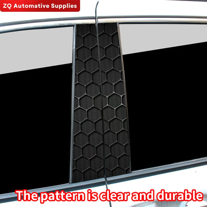 Car grille with honeycomb pattern and 'ZQ Automotive Supplies' branding.