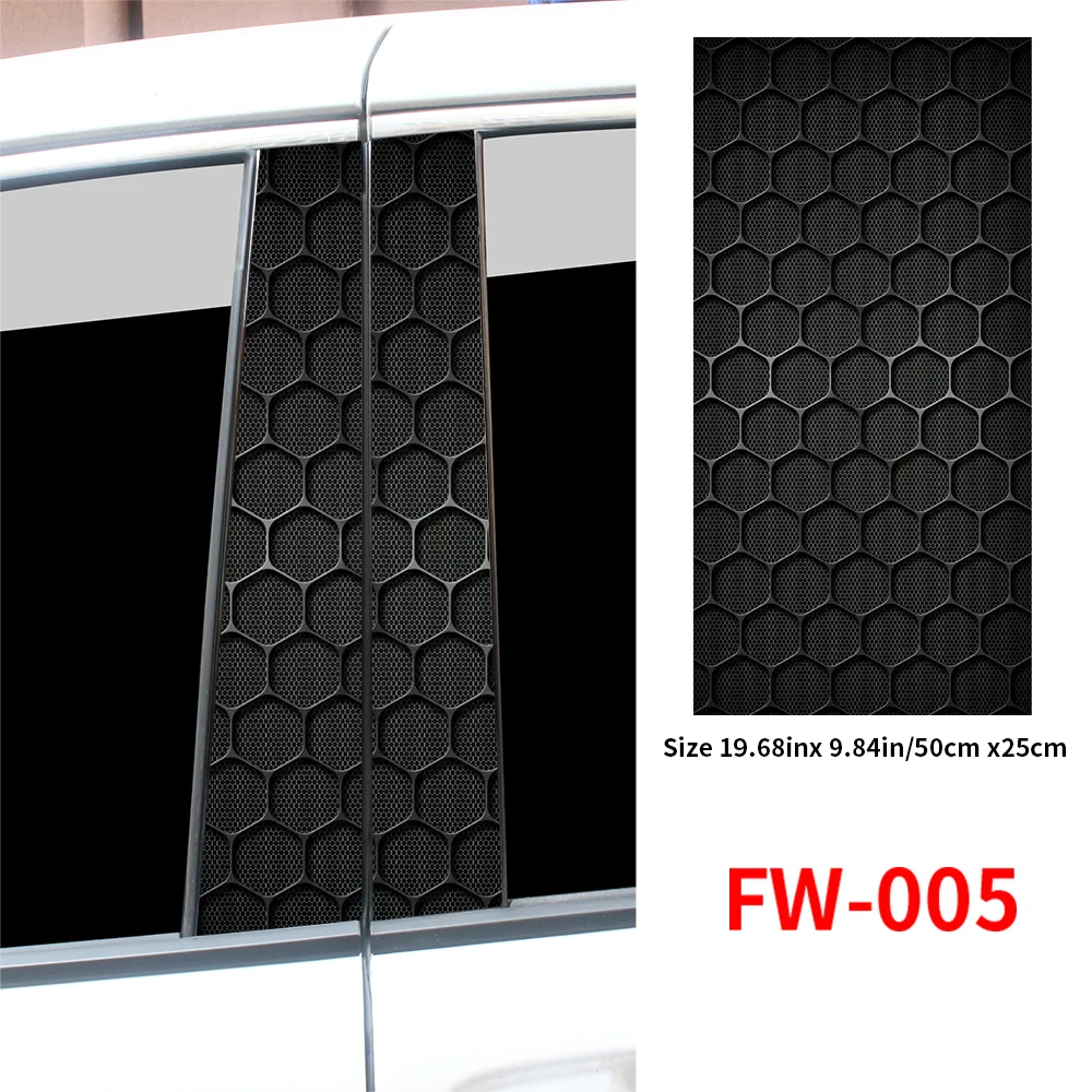 Car grille with honeycomb pattern and size details on a white background