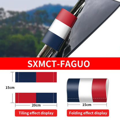 Car handle cover with red, white, and blue design, featuring the brand 'SXMCT-FAGUO'.