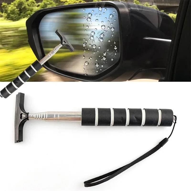 Retractable Car Rearview Mirror Wiper Stainless Steel - Autoxmatch