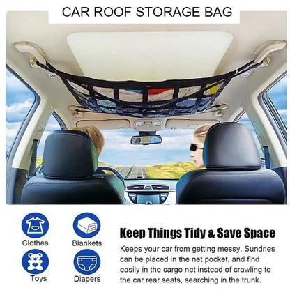 Car Roof Storage Bag Interior Cargo Net - Autoxmatch