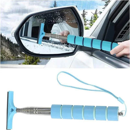 Retractable Car Rearview Mirror Wiper Stainless Steel - Autoxmatch
