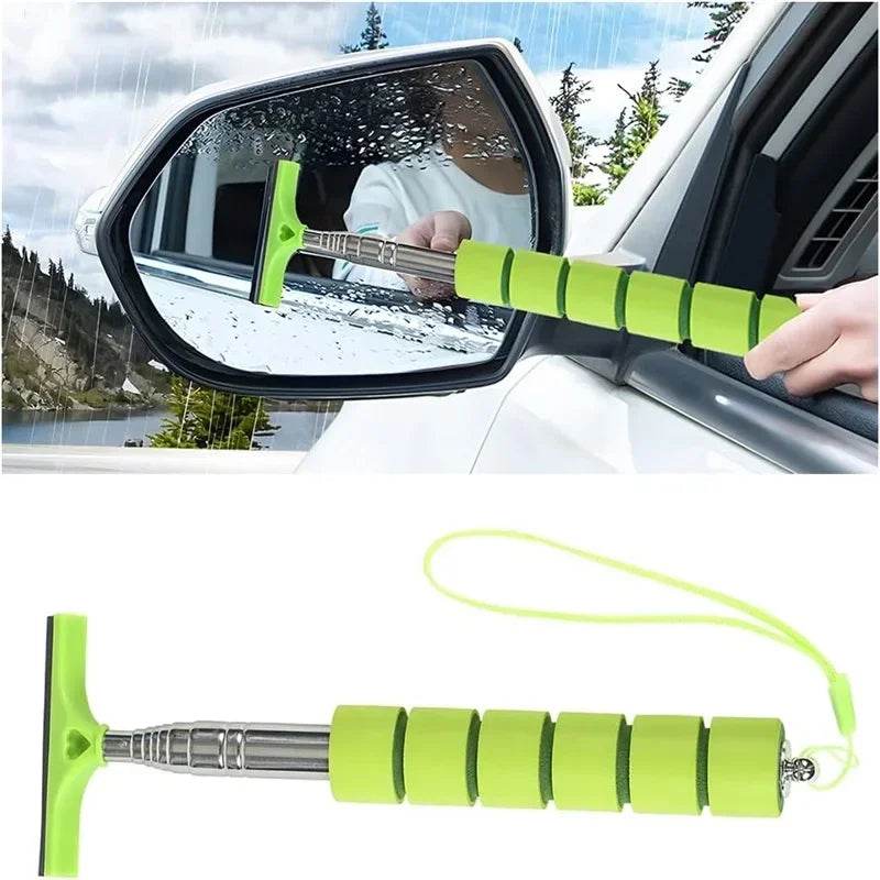Retractable Car Rearview Mirror Wiper Stainless Steel - Autoxmatch