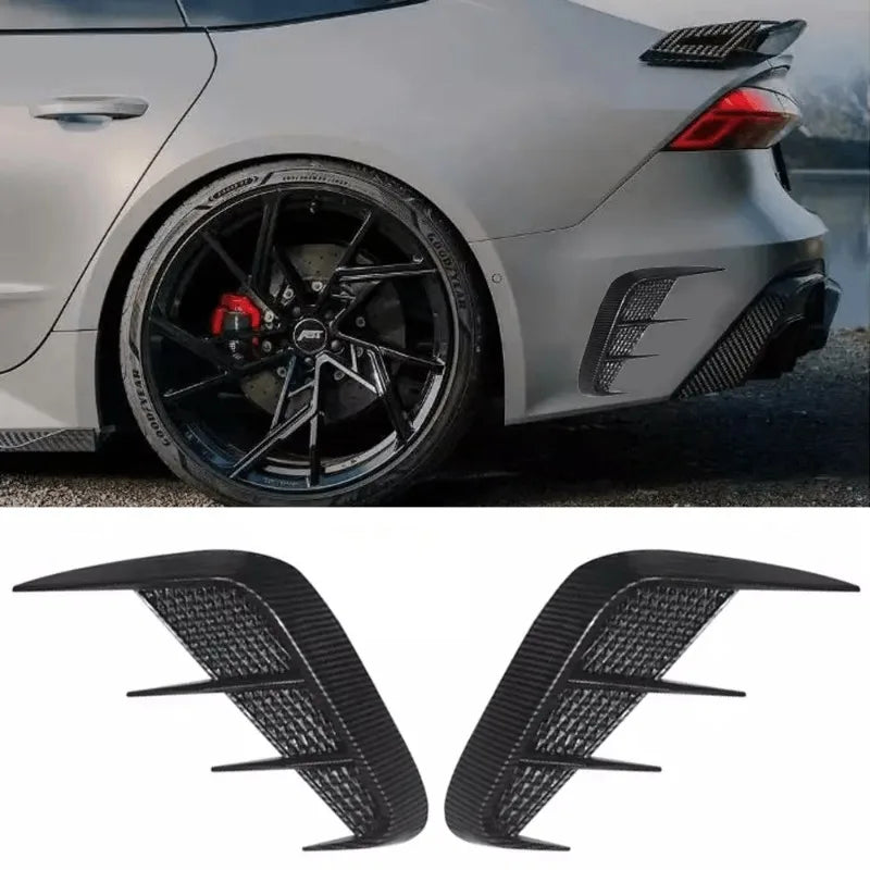 Carbon Fiber Pattern Soft Front Bumper Side Fender Air Flow Cover