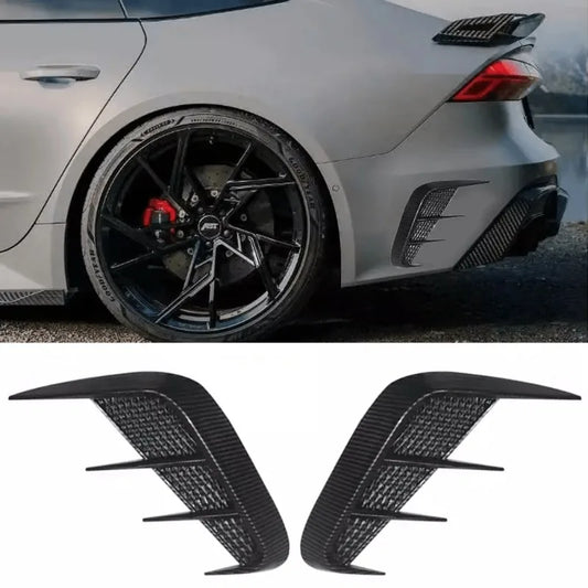 Carbon Fiber Pattern Soft Front Bumper Side Fender Air Flow Cover
