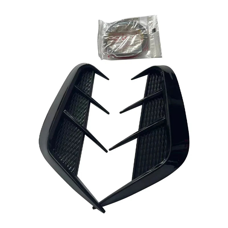 Carbon Fiber Pattern Soft Front Bumper Side Fender Air Flow Cover Spoiler