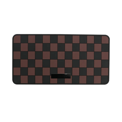 Car Dashboard Anti-slip Mat Pink and Brown Chessboard Pattern - Autoxmatch