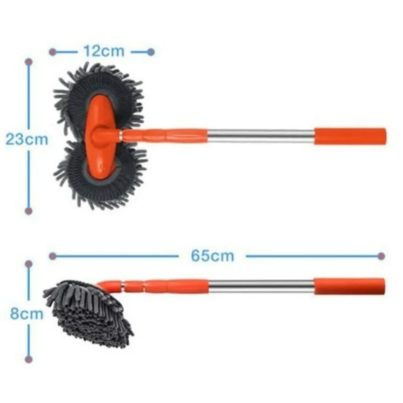 Car Mop Foam Washer Chenille Double Brush Head - Autoxmatch