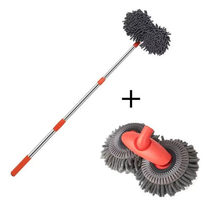 Car Mop Foam Washer Chenille Double Brush Head - Autoxmatch